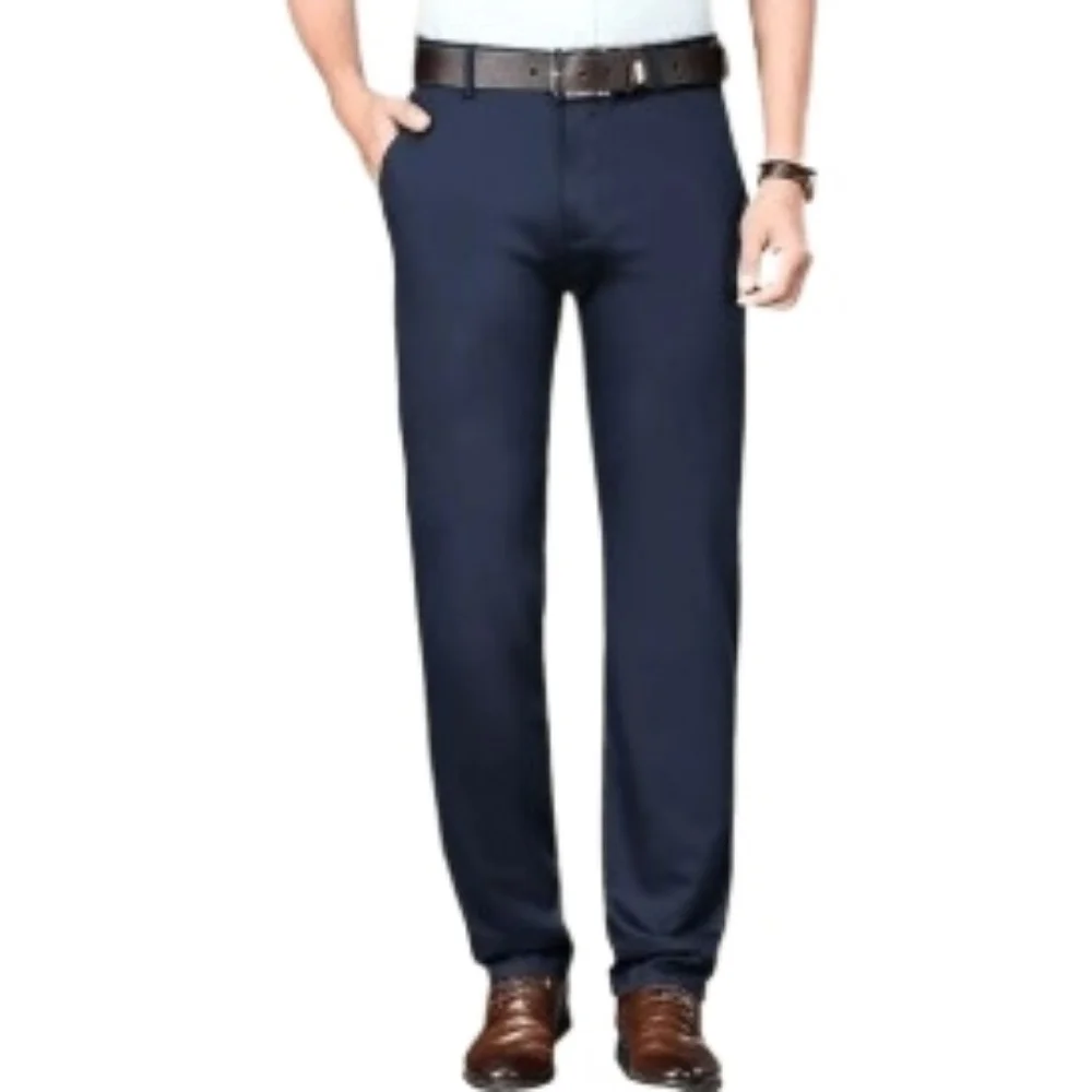 Timeless Flex High Stretch Straight Fit Navy Blue Dress Pants Sz 30x28